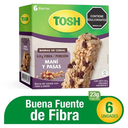BARRA TOSH PASAS AVENA*138GR
