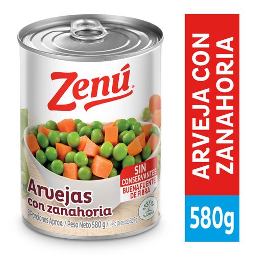 ARVEJA/ZANAHORIA GRANDE LATA ZENU *580GR