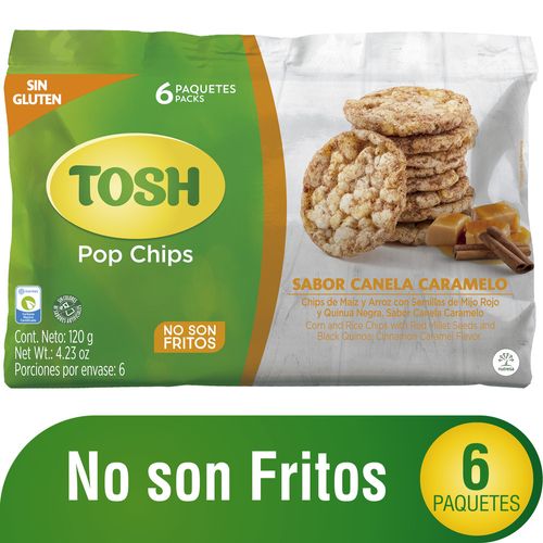PASABOCAS TOSH CHIPS MAIZ CARAMELO*12OGR