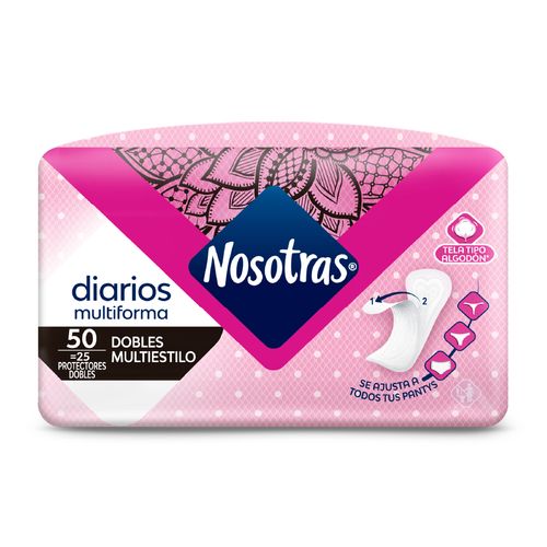 NOSOTRAS DIARIOS DOBLE 2EN1  x 50U