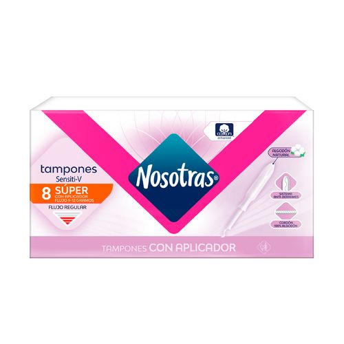 TAMPON NOSOTRAS APLICADOR SUPE SENSI*8UN