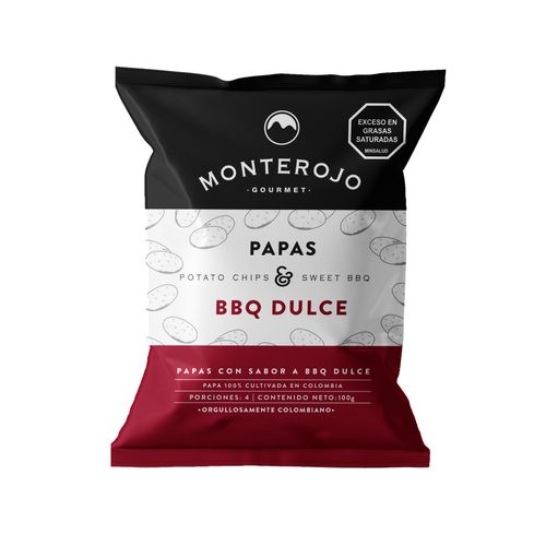 PAPAS BBQ DULCE MONTEROJO X 100 GR