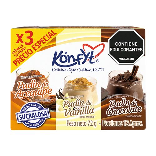 PUDIN KONFYT  X 3 SOBRES * 72GR