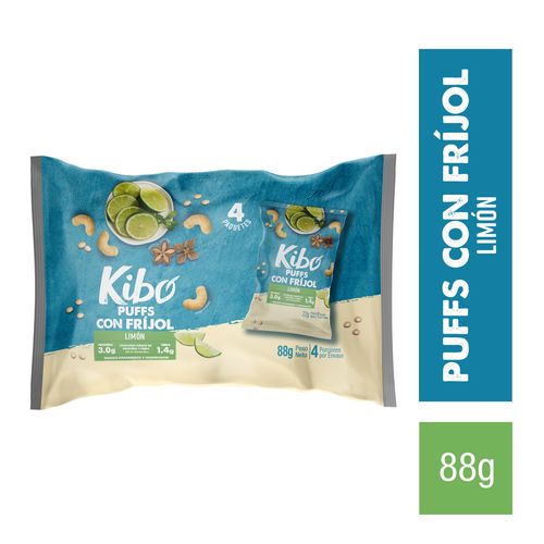 PUFFS FRIJOL LIMON KIBO X 4UND 88GR