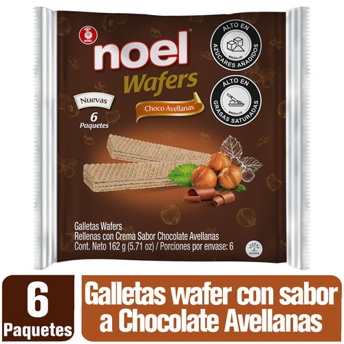 GALLETA WAFERS NOEL CHOCO AVELLANA*162GR