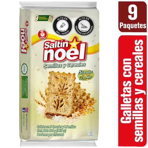 GALLETA SEMILLAS CEREAL SALTIN  x 216GR