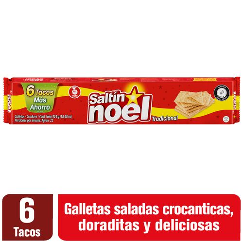 GALLETA SALTIN NOEL 6 TACOS  x 524 GR