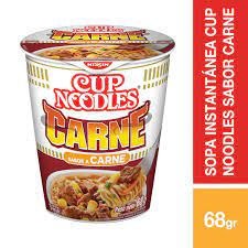 SOPA CUP NOODLES CARNE VASO NISSIN*68GR