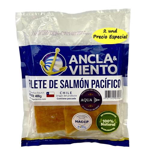 FILETE DE SALMON ANCLA Y VIENTO*2U*800GR