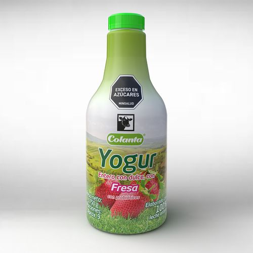 YOGUR ENTERO FRESA GFA COLANTA*1750GR