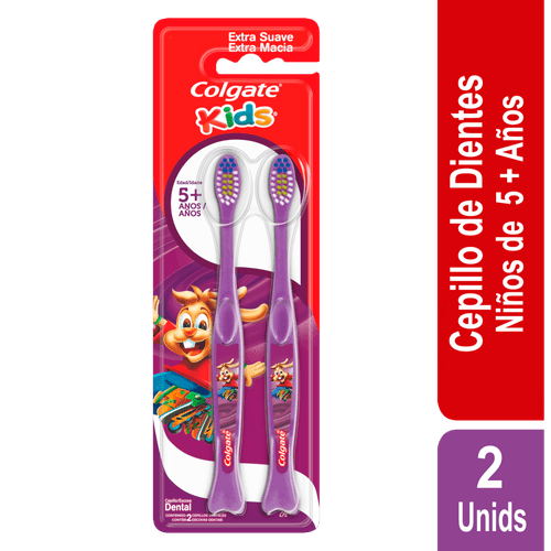 CEPILLO DENTAL  COLGATE KIDS 5+ 2PACK