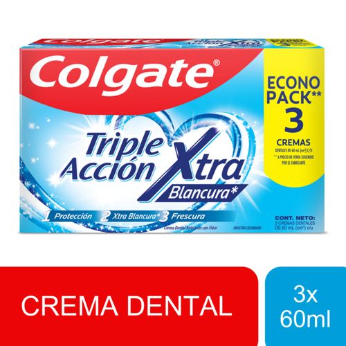 CREMA COLGATE EXTRA BLANKURA 3UND*60ML