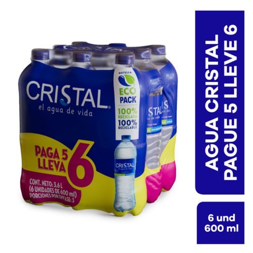 AGUA CRISTAL PET  x  600ML P5 LL6