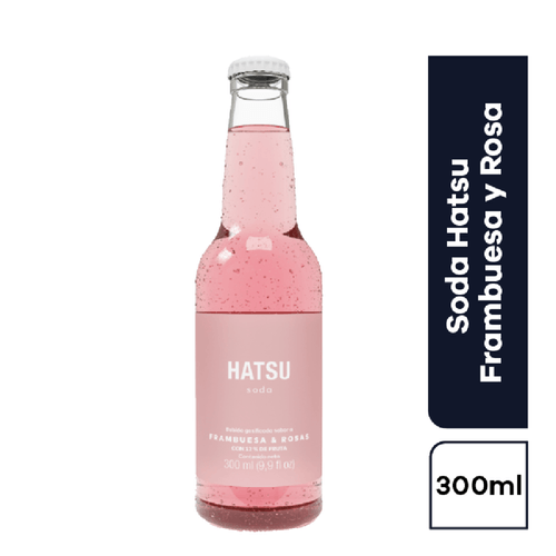 SODA FRAMBUESA ROSAS HATSU * 300 ML