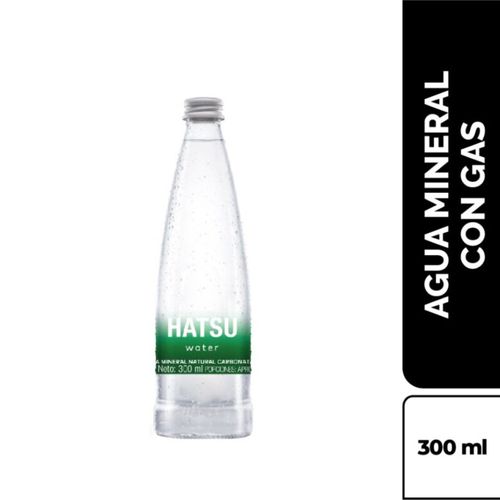 AGUA HATSU CARBONATADA CON GAS*300ML