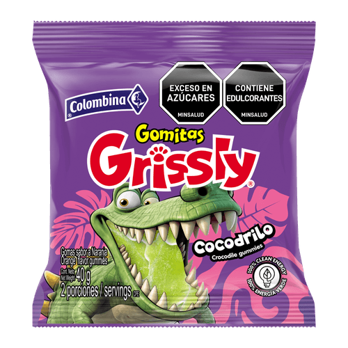 GOMA GRISSLY SNACKS COCODRILO X 40 GR