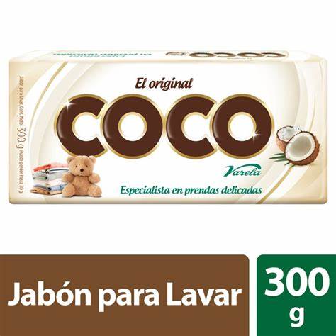 JABON EN BARR PAR LAVAR COCO VARELA*300G
