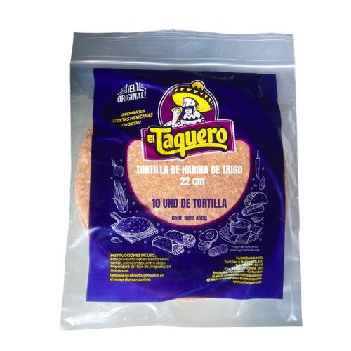 TORTILLA DE HARINA TRIGO EL TAQUERO*400G