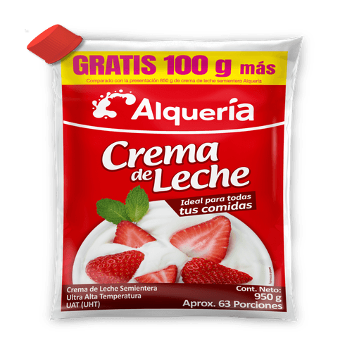 CREMA DE LECHE ALQUERIA*950G EXTCON*100G