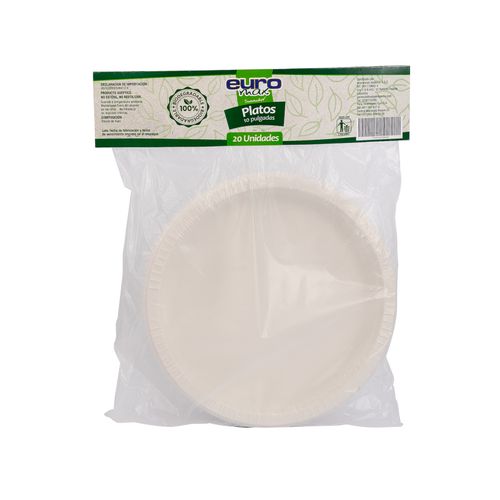 PLATO  EUROMAX BIODEGRADABLE 10 PU *20UN