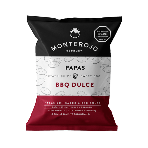 PAPAS BBQ DULCE MONTEROJO X 100 GR