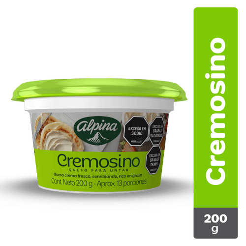 QUESO CREMA PARA UNTAR ALPINA x 200GR