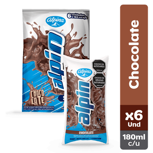 MULTIPACK ALPIN CHOCOLATE  X6  x 180 ML