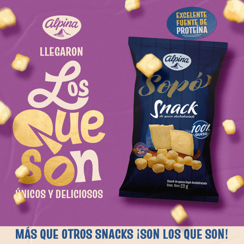 SNACK QUESO SOPO DESHIDRATA ALPINA x23GR
