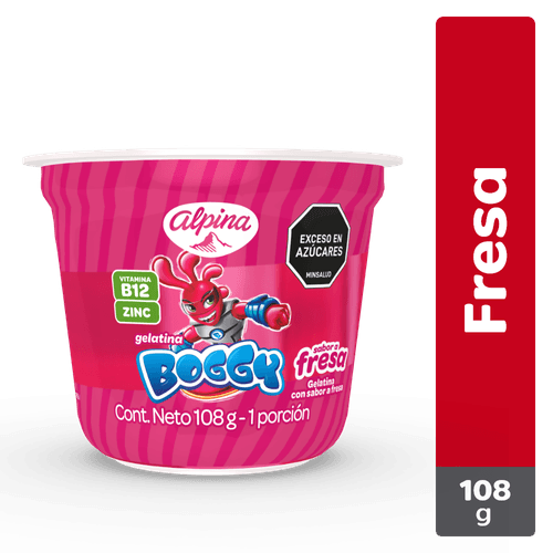 GELATINA BOGGY FRESA   x 108GR