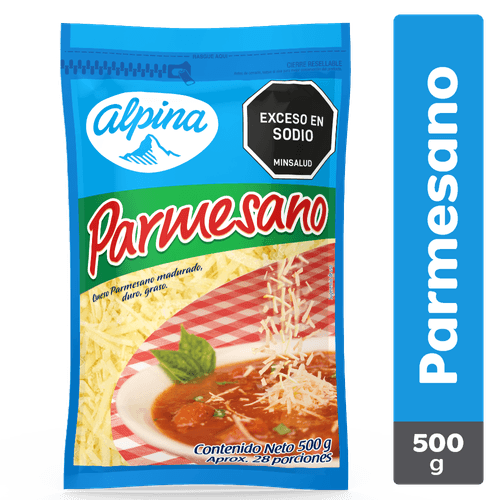 QUESO PARMESANO RALLADO  x 500GR ALPINA