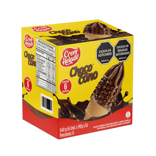 CHOCOCONO CREM HELADO PACK X6 *540GR