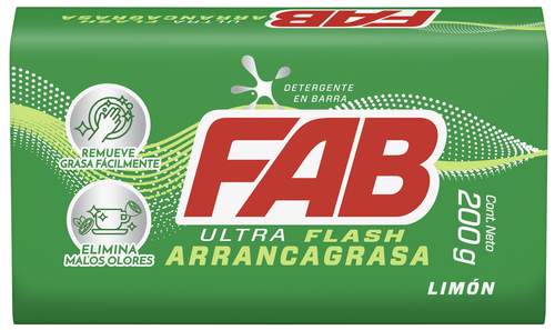 JABON BARRA ULTRA FLASH LIMON FAB *200GR