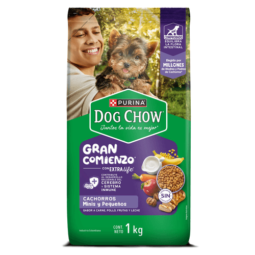 DOG CHOW CACHORORROS MINIS Y PEQUE *1 KL