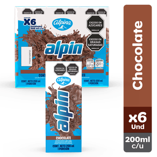 MULTIPACK ALPIN CHOCOL 6 x 200ML