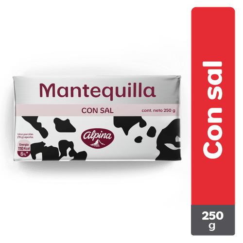 MANTEQUILLA CON SAL  x 250GR ALPINA