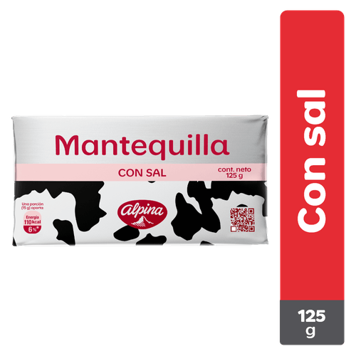 MANTEQUILLA CON SAL ALPINA x 125GR