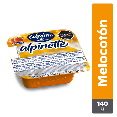ALPINETTE MELOCOTON  x 140GR