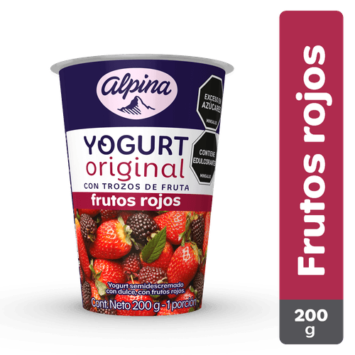 YOGURT ALPINA FRUTO ROJO  x 200GR