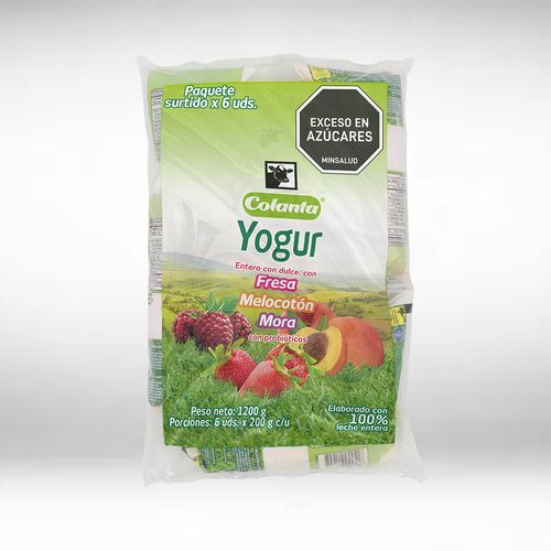 YOGURT COLANTA SURTIDO X6UND *1200G