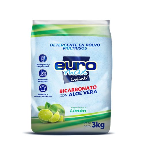 DETER. POLVO EUROMAX BICARBONATO X3000GR
