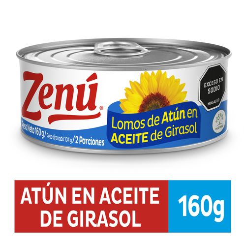 LOMO ATUN ZENU EN ACEITE GIRASOL X 160GR