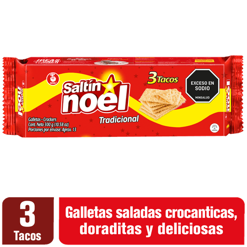 GALLETA SALTIN NOEL  X 3 TACOS