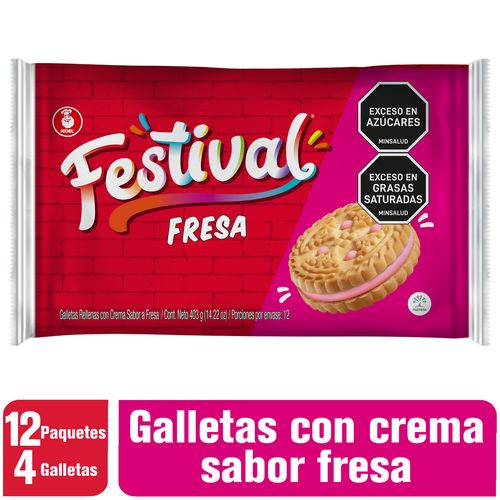 GALLETA FESTIVAL FRESA  x 403GR