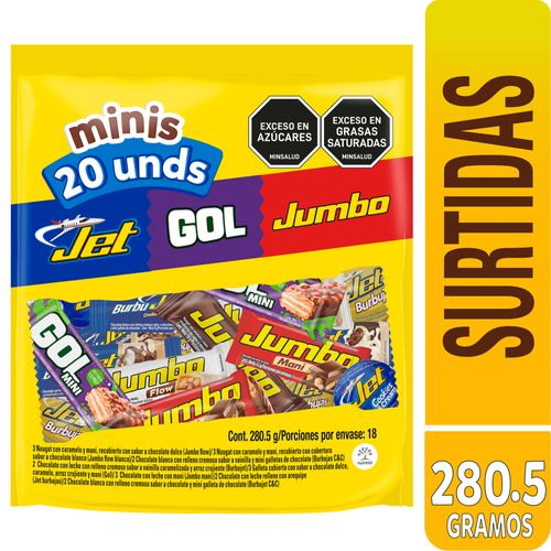 CHOCOLATIN SURTIDAS JET JUMBO GOL*280 GR