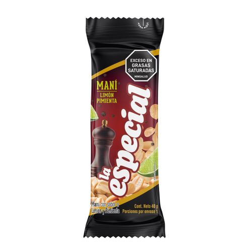MANI LA ESPECIAL LIMON Y PIMIENTA * 40GR