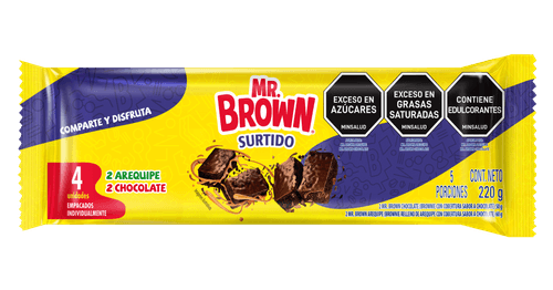 BROWNIE SURTIDO MR BROWN X4 *220GR
