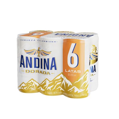 ANDINA DORADA SIXPACK LATA *1860ML
