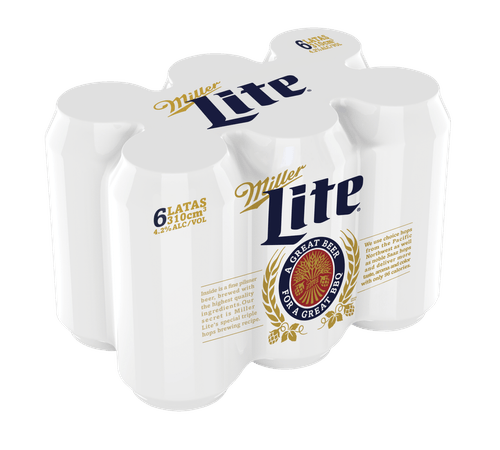 CERVEZA MILLER LATA SIXPACK *310ML
