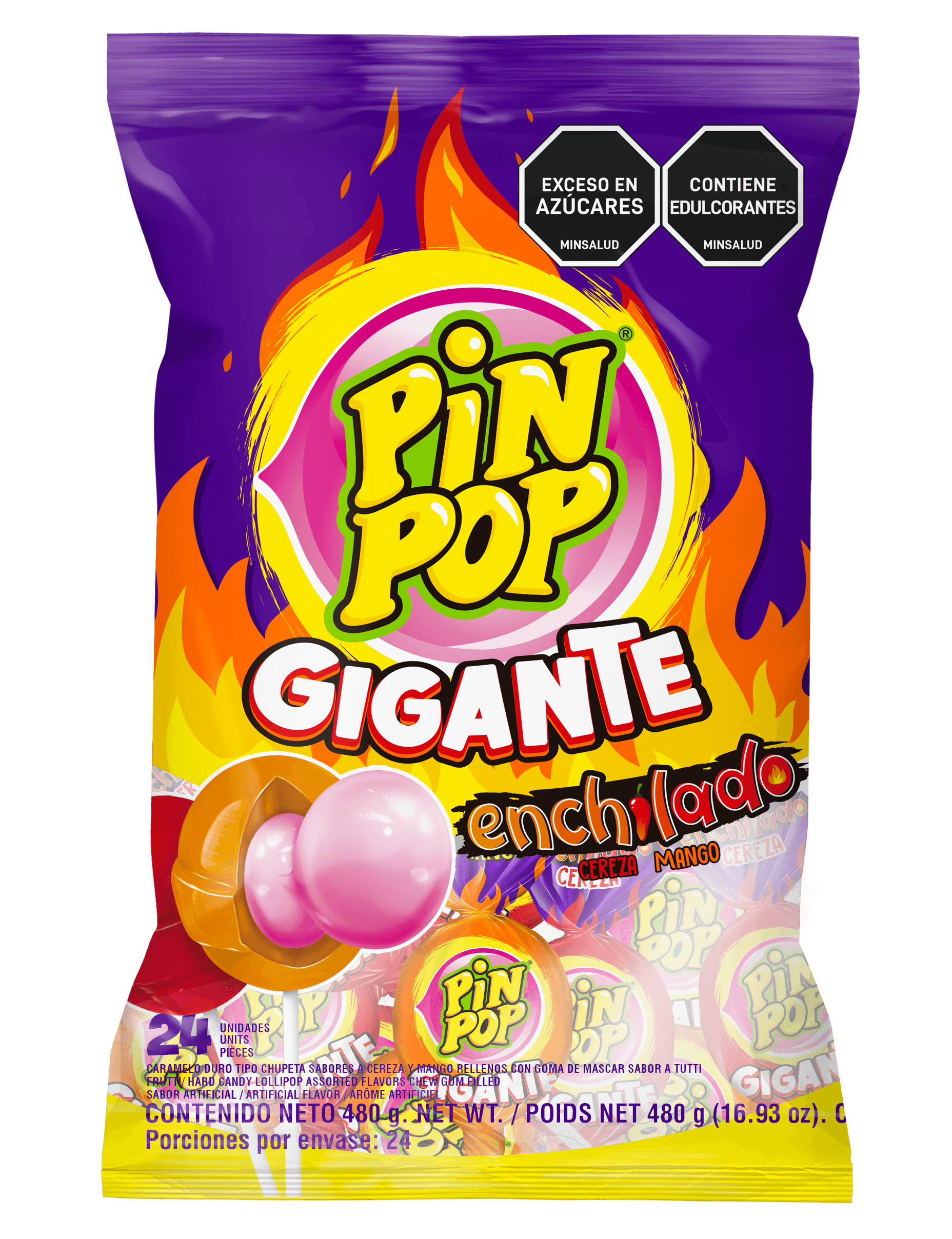 PIN POP GIGANTE ENCHILADO X24 *480GR