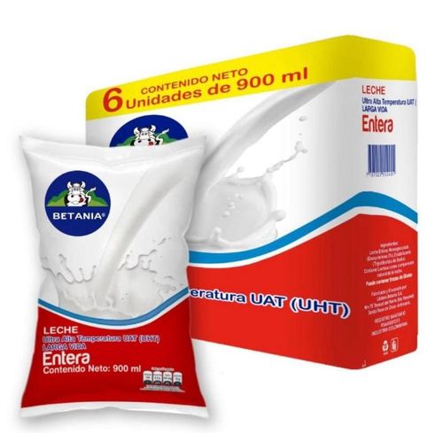 LECHE ENTERA UHT BETANIA X6 *5400ML